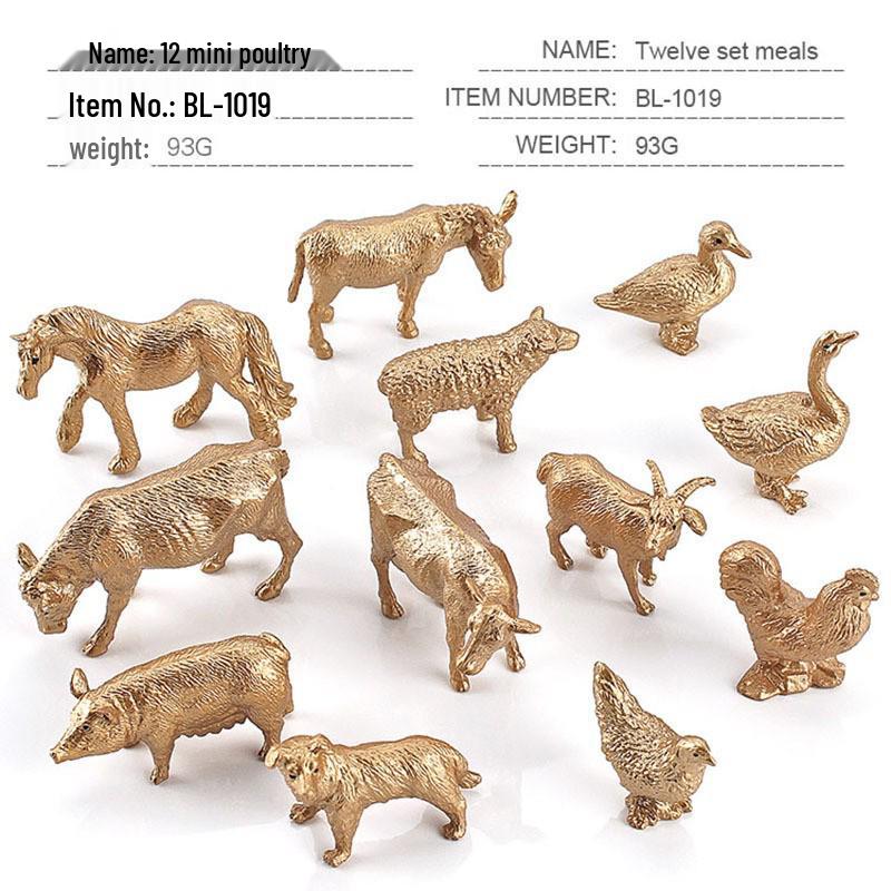 Набор миниатюрных моделей сельскохозяйственных животных для трансграничной торговли: Куры, Утки, Гуси, Коровы и другие