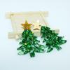Eco-Friendly Acrylic Christmas Tree and Star Earrings