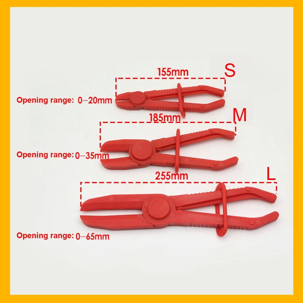 3Pcs Set Hose Tube Clamp Pliers Tool Car Brake Fuel Water Line Clamp Oil Pipe Plier Hose Clamp Removal Tool Automobile Repairing