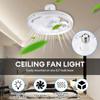 45W Ceiling Fan Light 4-speed Ceiling LED Lamp with Fans E27 Base Summer Silent Fan with Remote for Living Room Bedroom