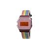 Casio Индивидуальные часы модифицированная серия оранжевое стекло розовый пластиковый корпус классические ретро водонепроницаемые F-91WS-4 FenSeBiaoPanChengSeBiaoJing