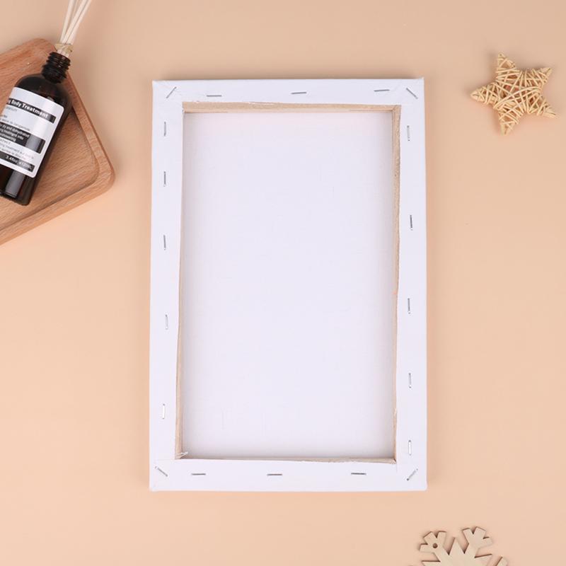 1pc White Blank Square Artist Canvas Canvas Oil Painting Wood Plank Frame