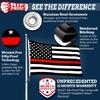Anley Rip-Proof Double Sided 3-Ply Thin Red Line USA Flag 3x5 Foot - Vivid Color, Canvas Header and Wrinkle Resistant - The Strongest, Longest