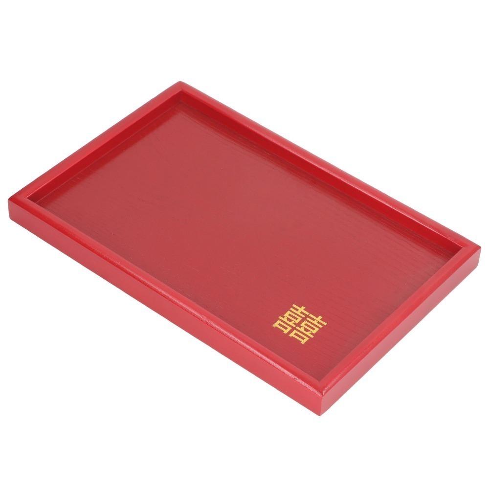 Smooth Surface Serving Tray Wood Snack Plate Traditional Decorative Platter Home Serving
