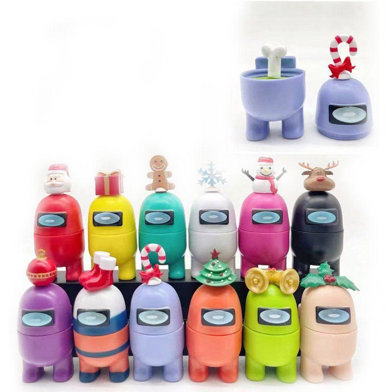 12pcs Among Christmas Us Action Figure Crewmate Impostor Game Car Decor Desktop