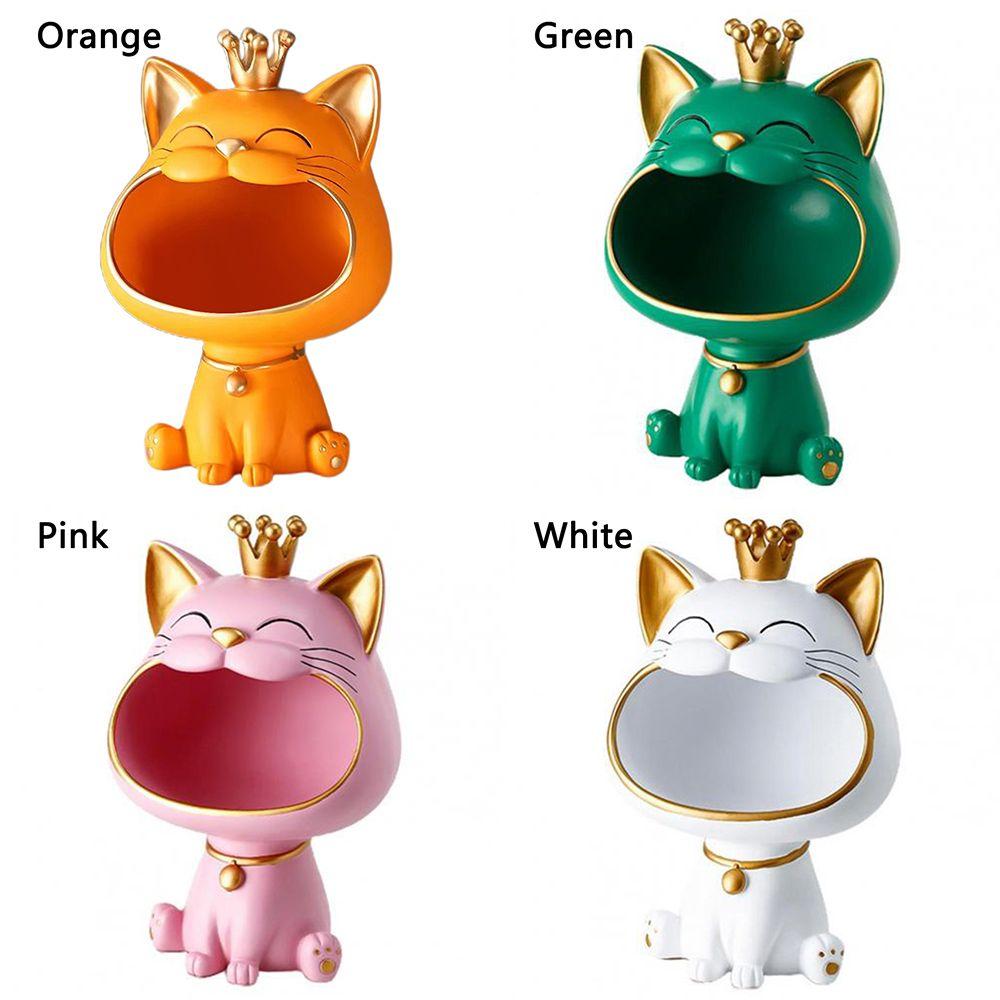 Поднос Столик Украшение Хранение Орнаменты Ключница Скульптура Кошки Хранение Ювелирных Изделий Статуэтка Счастливого Кота