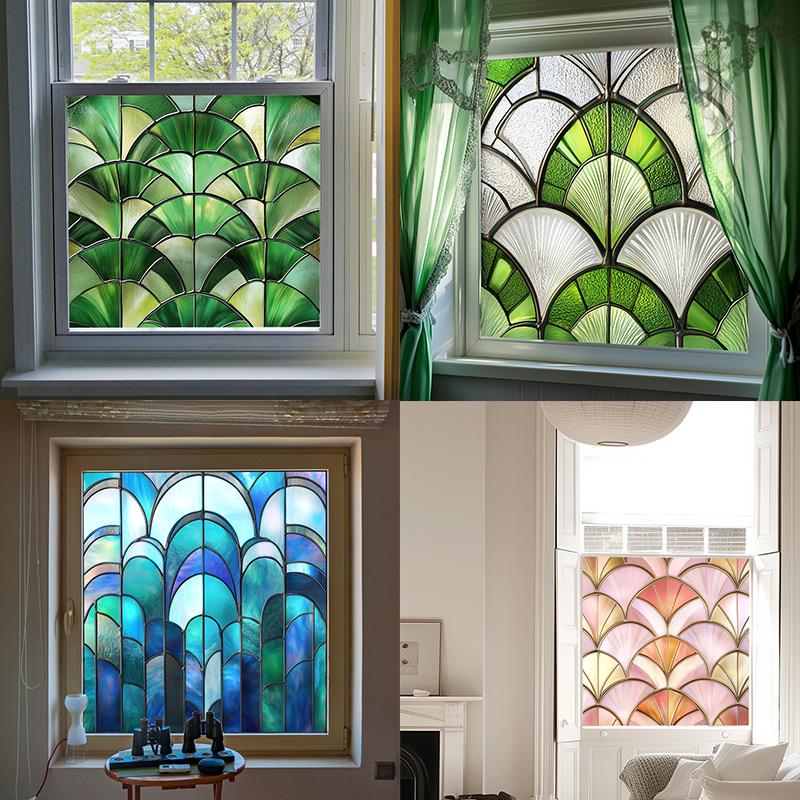 50x50 см электростатическая наклейка на стекло съемная наклейка на окно с цветком разноцветная