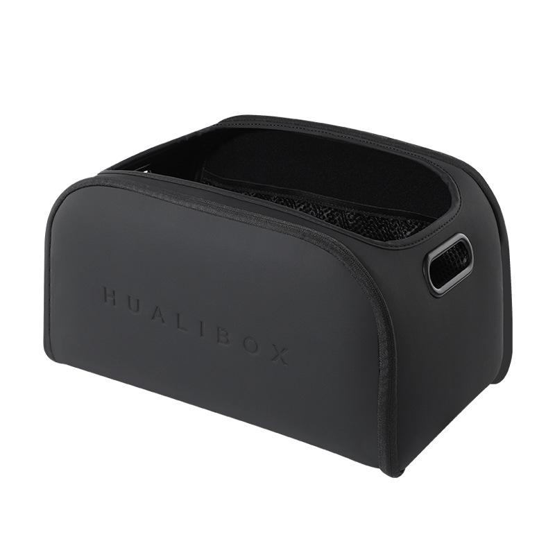 Luxury Leather Car Multi-Function Storage Box, Large Opening Passenger Seat Organizer, High-Capacity Trunk Storage Box