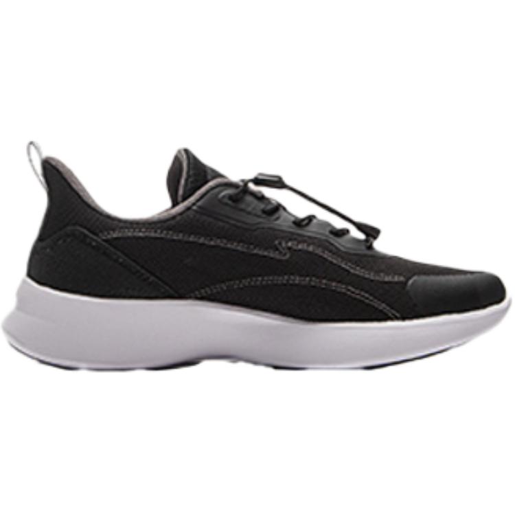Li Ning Kids Sports Lifestyle Series Comfortable Shock Absorbing Durable Low Top Casual Shoes Kids Casual Shoes Black Shadow-Gray YKCV228-1