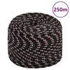 152345 vidaXL Boat Rope Black 8 Mm 250 M Polypropylene