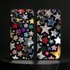 Красочный чехол со звездами для iPhone 17, 16, 15, 14, 13, 12, 11 Plus, Pro Max, SE4 Мягкий силиконовый черный чехол