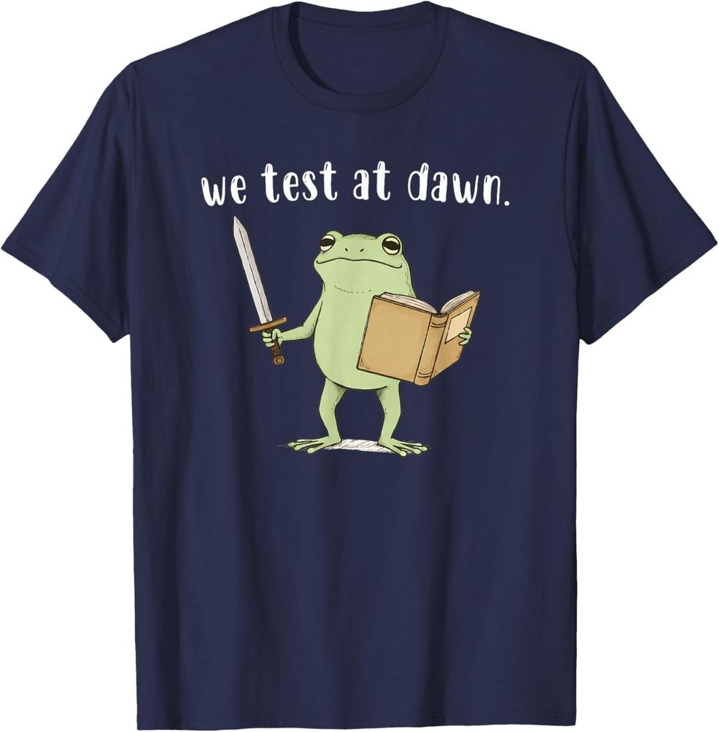 Teacher Frog We Test At Dawn Test Day Coordinator Final Exam Unisex T-Shirt