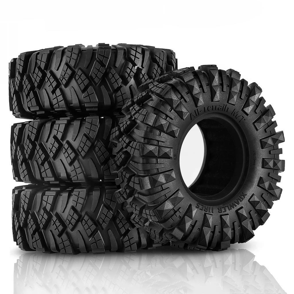 Rubber Tires Remote Control Car Tires 4PCS Replacement for SCX10 II III 90046 Trax4 TRX4 4WD D90