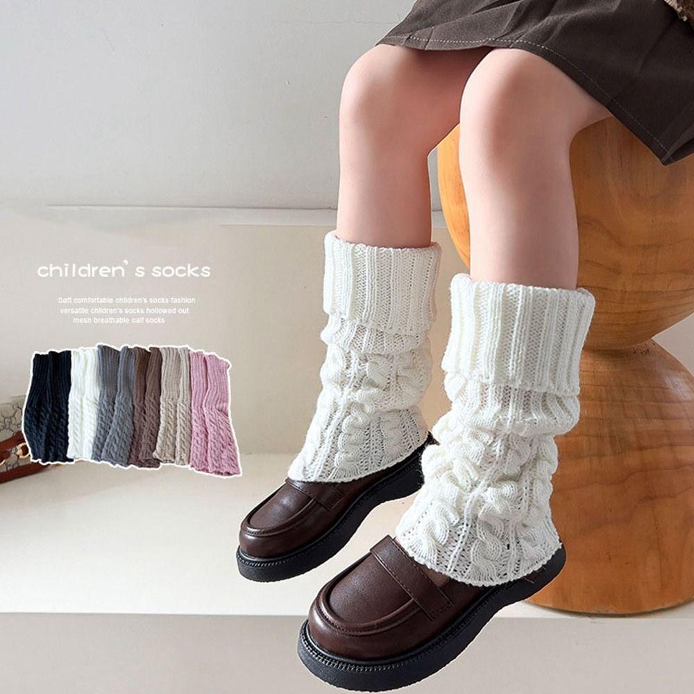 Japanese Style Knitted Leg Cover JK Ballet Guards Socks Children's Twist Leg Warmers  Autumn/Winter