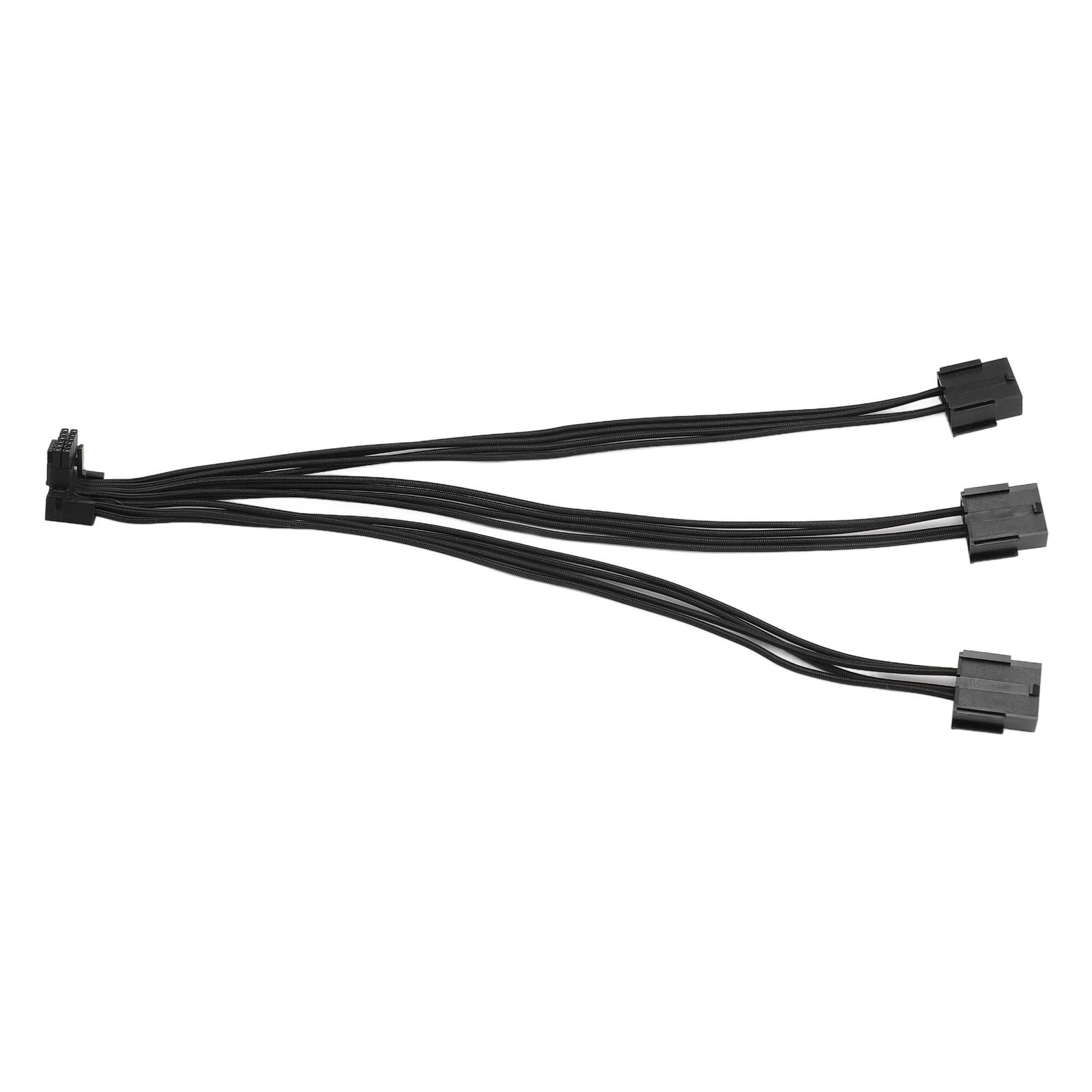 PCIE 5.0 Extension Cable 12VHPWR GPU Power Cable 16Pin(12+4) Male to 4x8Pin Female Extension GPU Extender Cable - White