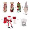 Dinner Party Table Decor Snowman Santa Claus Christmas Ornaments Bottle Dress Up Wine Bottle Cover