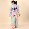 Женский пастельный пижамный комплект с абстрактным принтом и графикой на спине | Пижамный комплект с рукавом 3/4