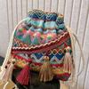 Популярная этническая сумка ручной работы от интернет-знаменитости 2025 Новая модная оригинальная сумка-ведро с кисточками на плечо/через плечо