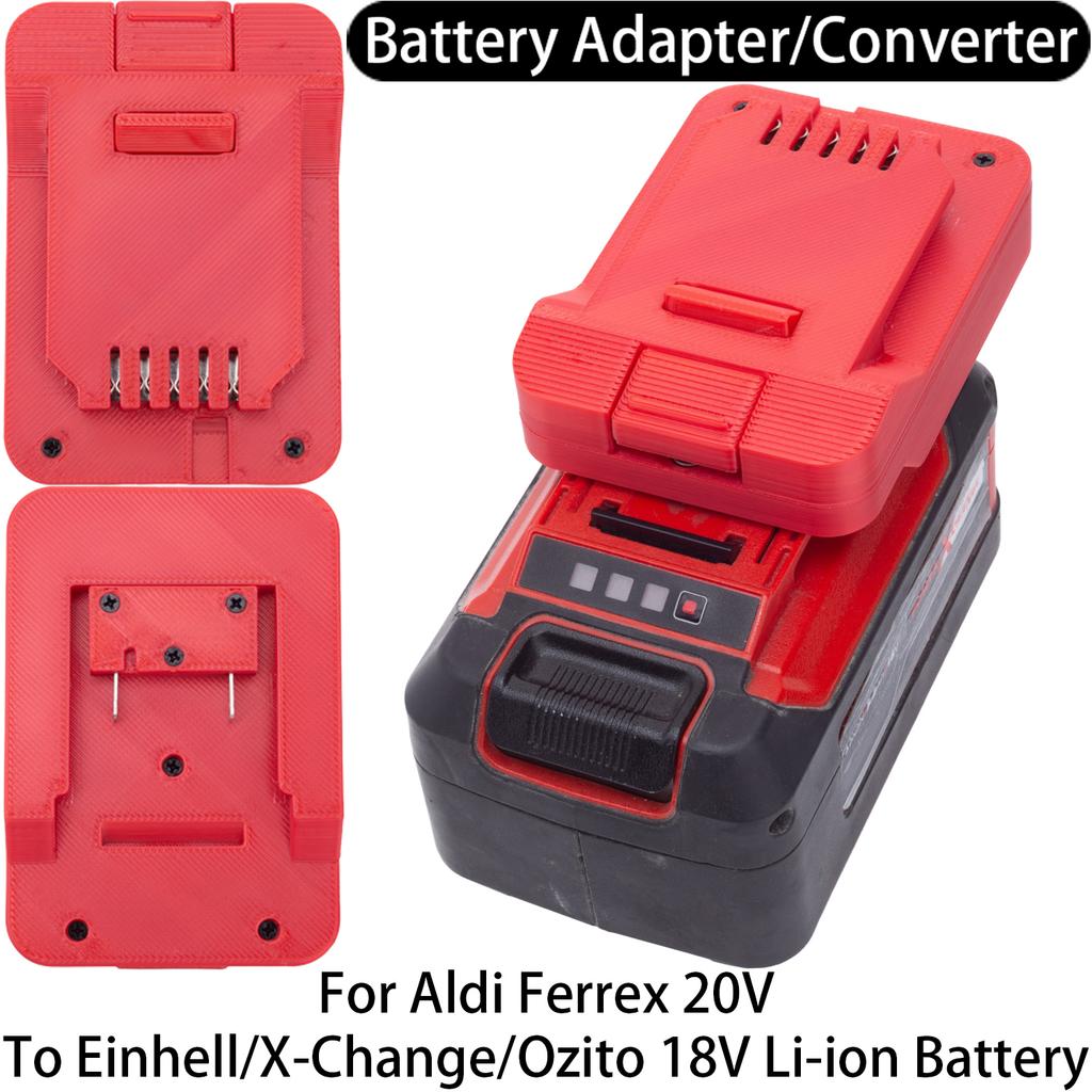 Адаптер аккумулятора для инструментов Aldi Ferrex 20V Li-ion на аккумулятор Einhell/Ozito 18V Li-ion Адаптер-конвертер Аксессуар для электроинструмента