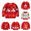Новое поступление Рождественский свитер для девочек Детский осенне-зимний трикотаж с круглым вырезом Пуловер для мальчиков