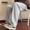 JEEP SPIRIT Мужские повседневные брюки прямого кроя из ледяного шелка