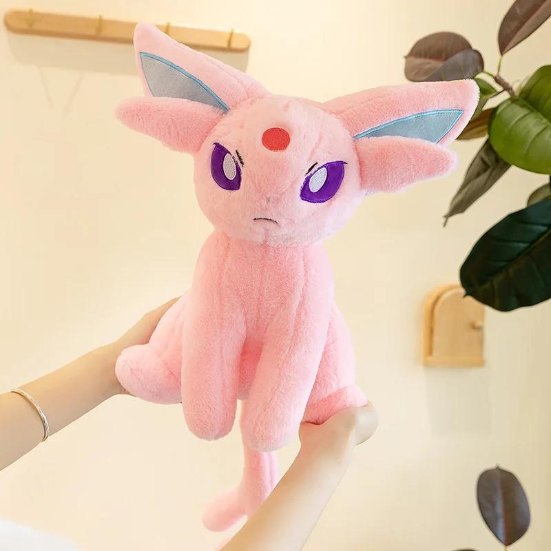 40cm Cute Eevee Espeon Plush Toy Soft Stuffed Doll Cartoon Animal Pillow Kids Birthday Gift