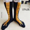 1PAIR Fun Chicken Feet Socks - Moisture Wicking, Suitable for Fitness and Casual Wear, Cute Cartoon Pattern