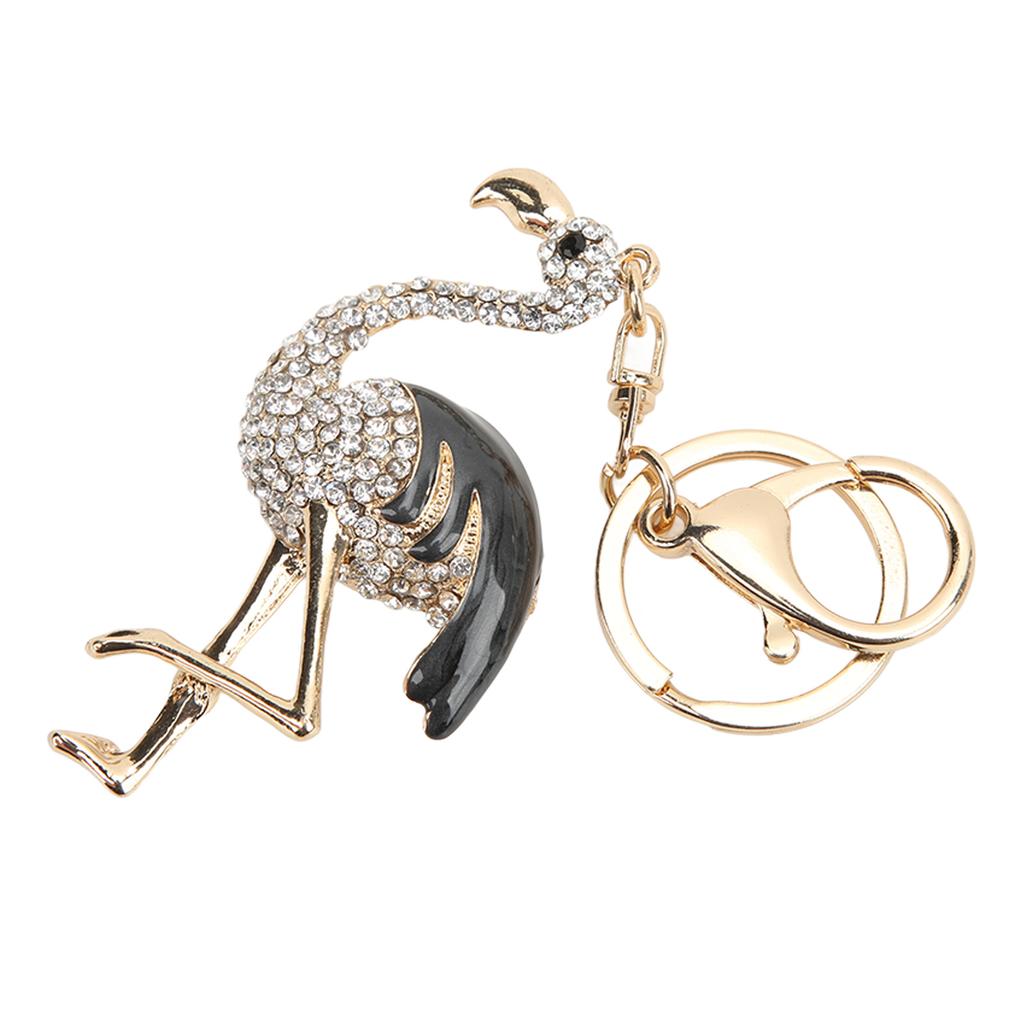 Фламинго брелок милый модный чувствовать себя комфортно полированный цинковый сплав брелок для рюкзака кошелек