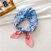 Silk Scarf Square Towel Elegant Scarf Hair Band Decorative Scarf Linen Small Korean-Style Spring Autumn All-Match Fashionable Cotton Women's