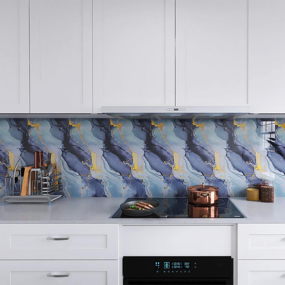 40cm DIY Kitchen Oil Resistant Living Room Bedroom Marble Wall Stickers Wallpaper Waterproof Wallpaper Self Adhesive Painting