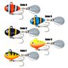 Sinking Rotate Spoon Metal Sequin Treble Hook Wobblers Crankbaits VIB Lure Metal Fishing Bait