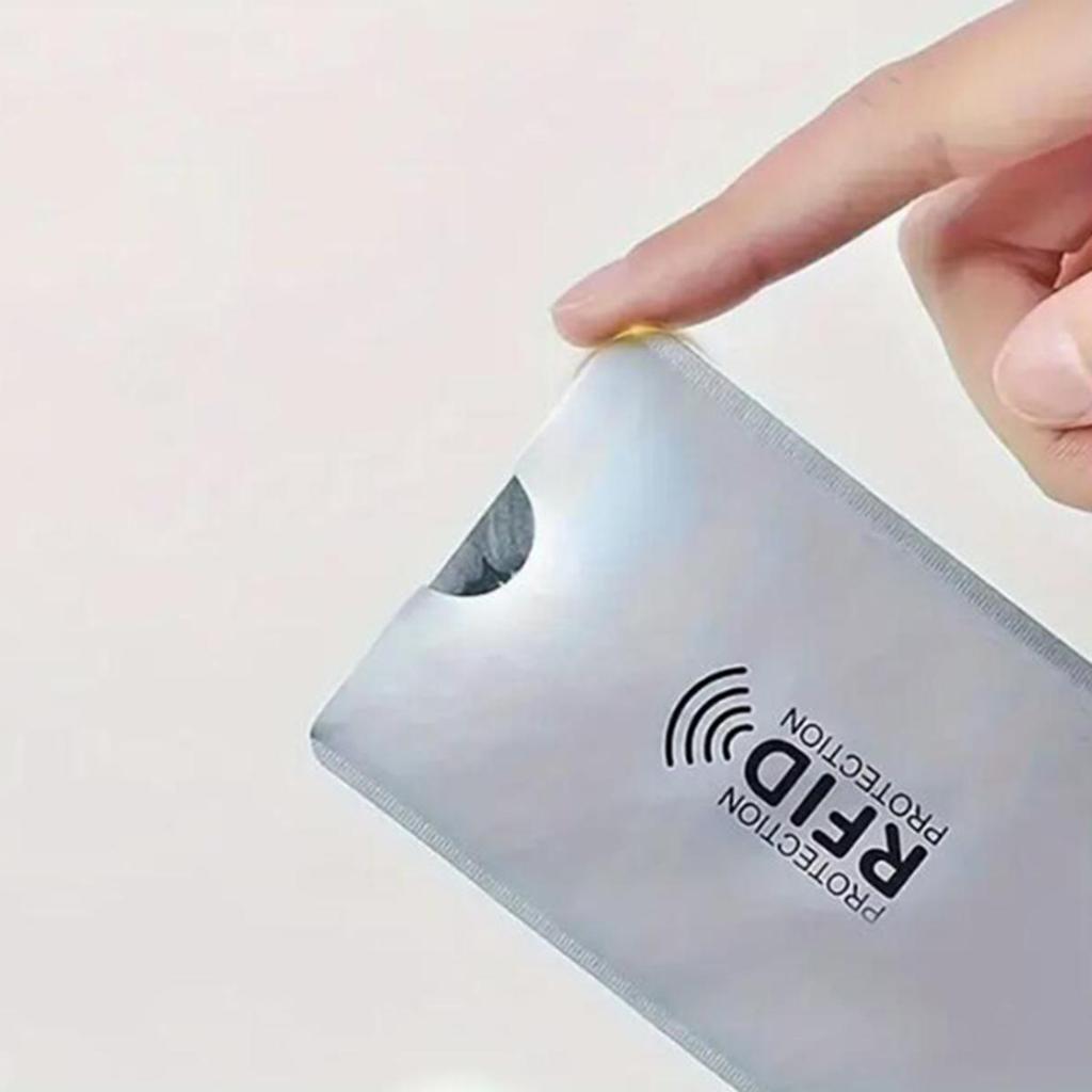Блокирующие RFID защитные рукава для кредитных банковских карт, из алюминиевой фольги, антискан, держатель для карт контроля доступа, чехол-хранитель