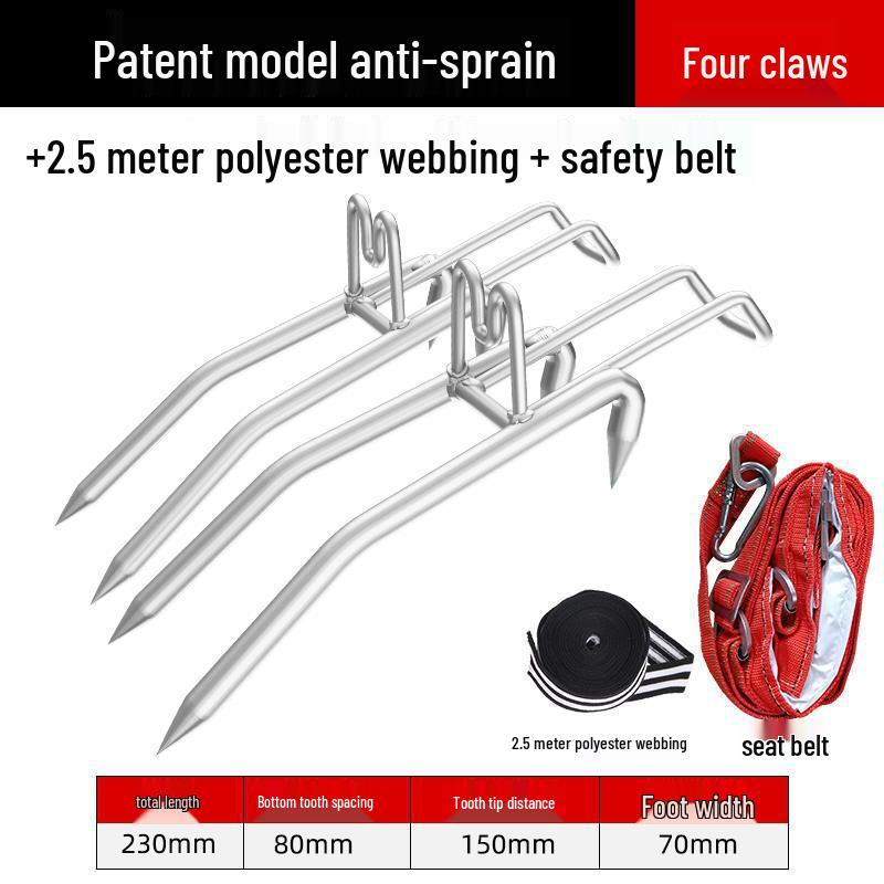 Steel Tree Climbing Foot Spikes with Cat Claw Design