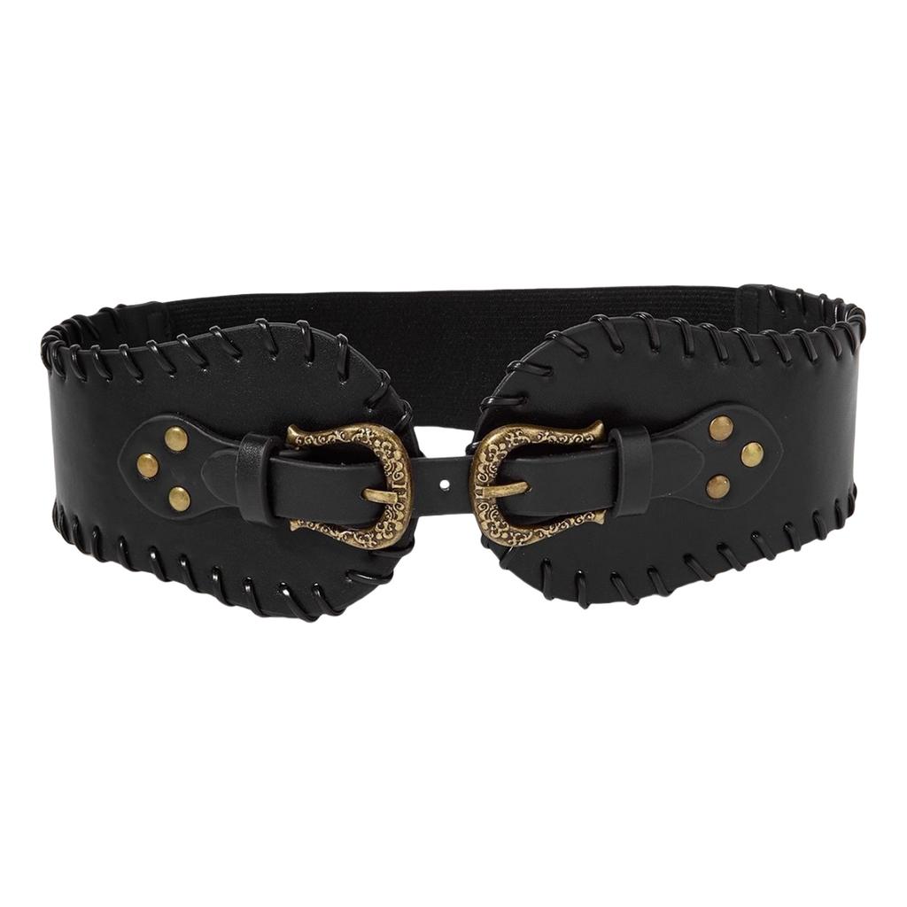 Fashionable Women's Waist Band Decorative Retro Waist Cincher Belt PU Leather Sash for Stylish Occasion and Outfits
