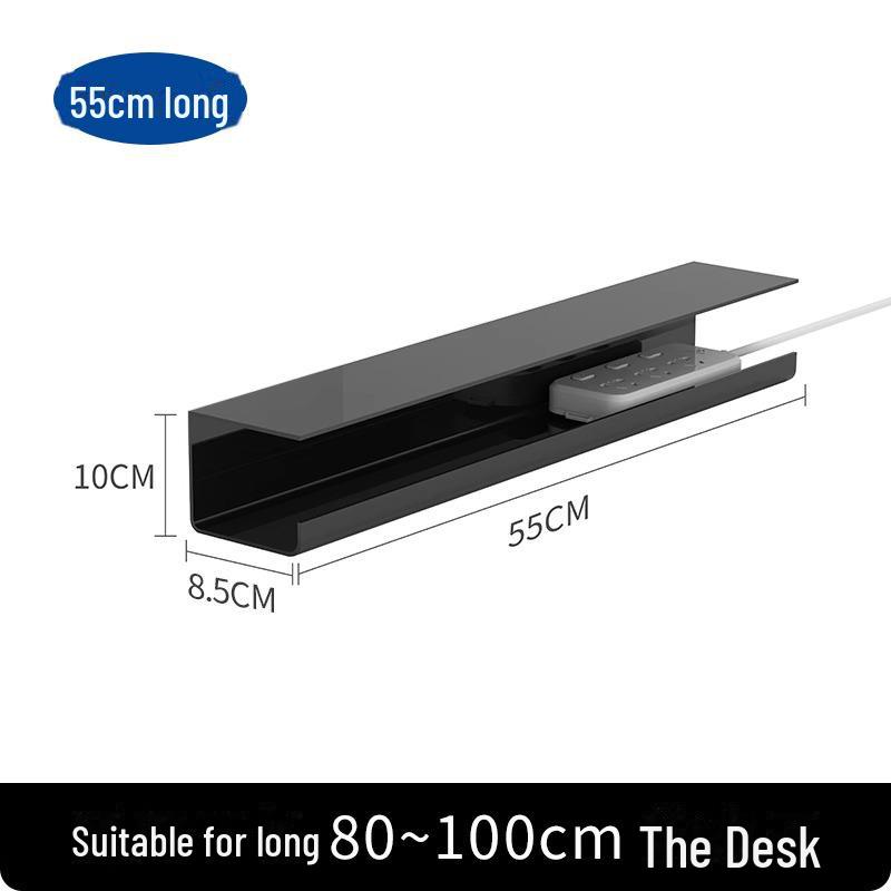 Under-Desk Cable Organizer: No-Punch Cable Management Box and Wire Storage for Computer Desks