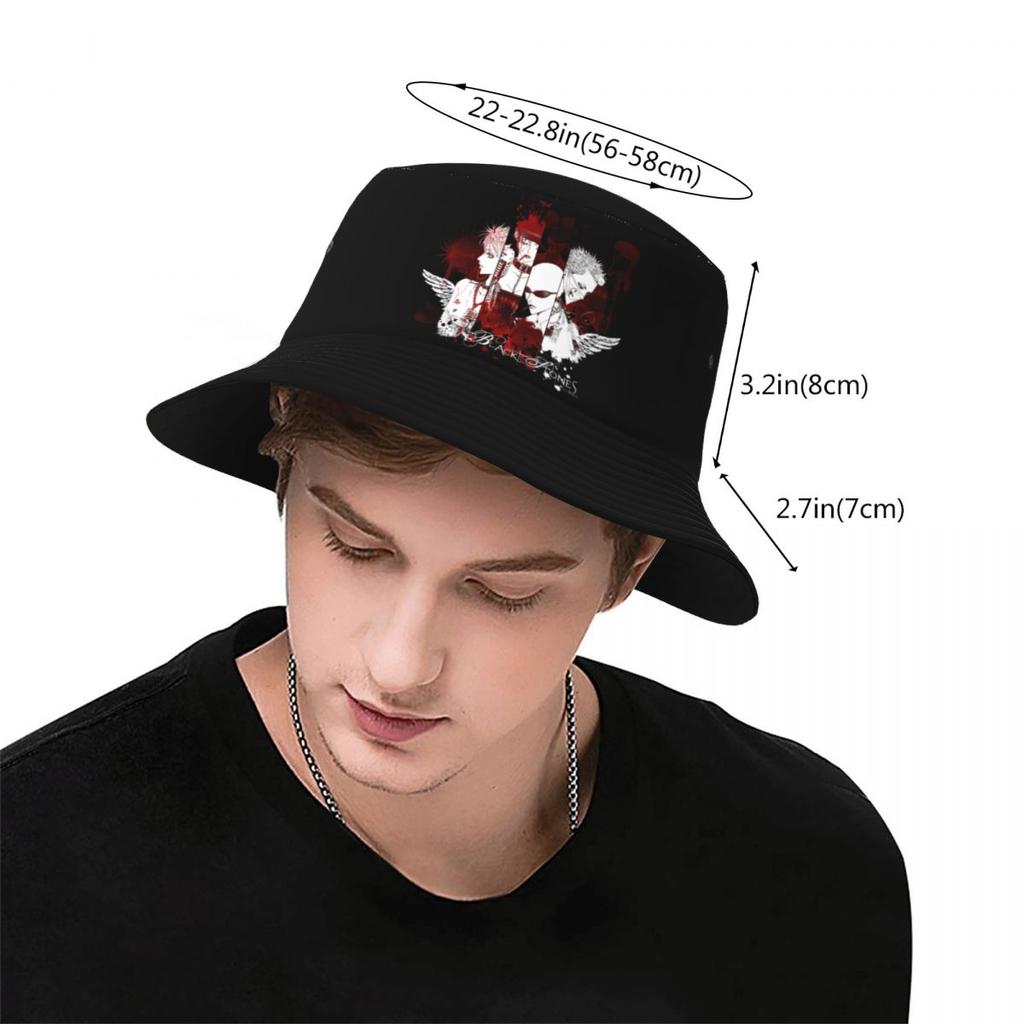 Хип-хоп Nana Osaki Черные камни Панамы Унисекс Упакованная уличная кепка в стиле аниме Манга Рыбак Летние дорожные головные уборы