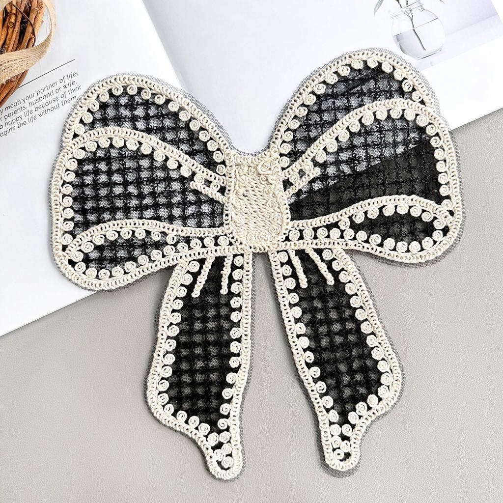 Mesh Lace Bow Diy Patch Sticker Clothing Top Sweater T-Shirt Decorative Accessories Cloth Sticker Accessories