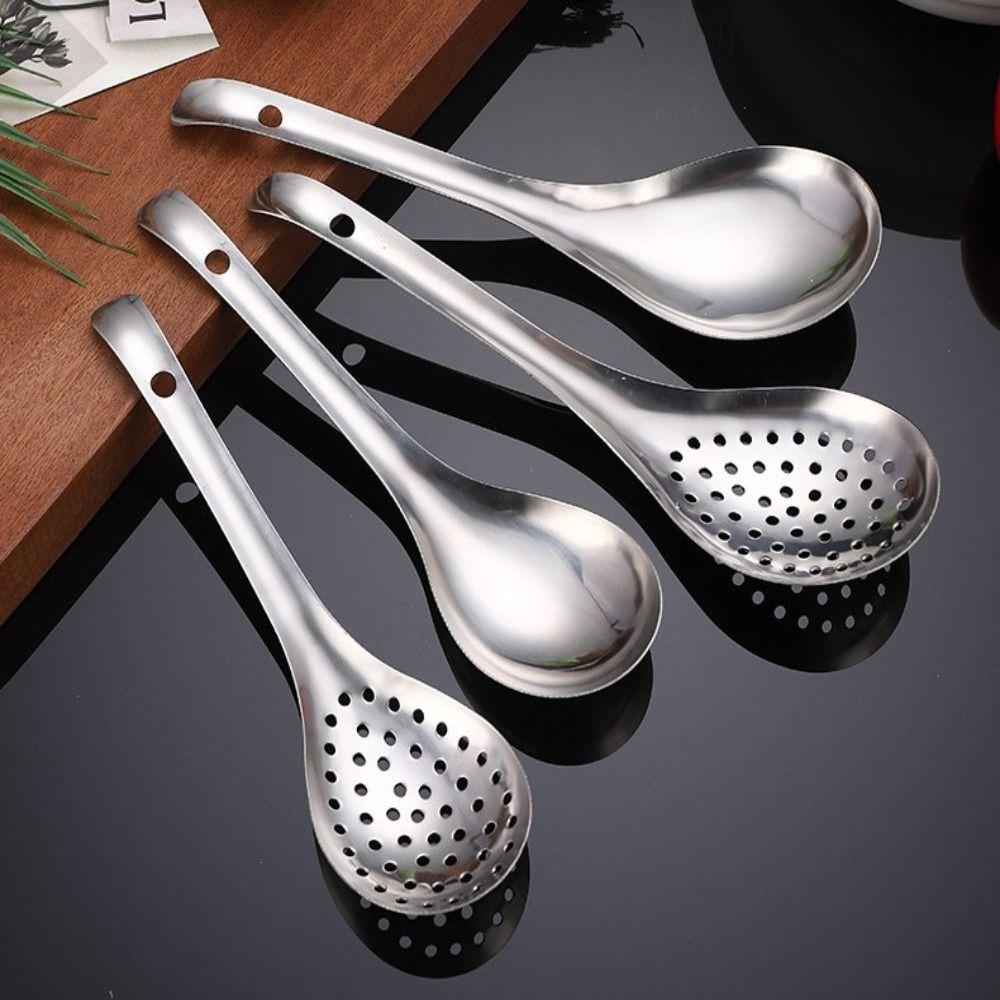 Perforated Strainer Spoon 304 Stainless Steel Food Scoop High Quality Kitchen Colander Spoon