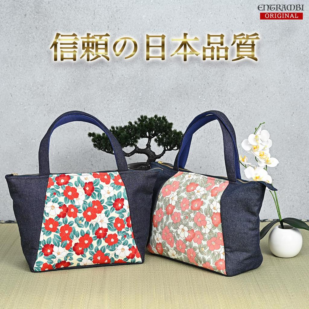 Сделано с рабочей модели в формате А4, креп x Okayama джинсовая сумка-тоут, сделано в предотвращает плечо большого размера для СДЕЛАНО В ЯПОНИИ Tsubaki [ENTRAMBI] внимание! хранилище,