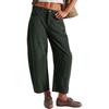 Women's Fashion Solid Color Corduroy Loose Straight Pants