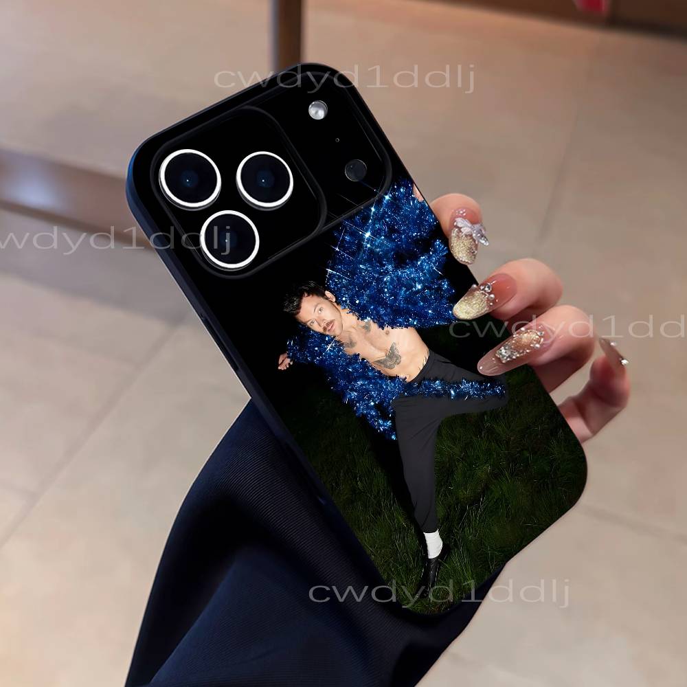 H-Harry Целует Все Время S-Стили Для iPhone 17,16,15,11,12,14,13 Pro Max Mini XS,XR,7 Plus Air Soft Черный Пылезащитный Чехол Для Телефона