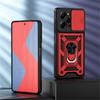 Shockproof Case Armor Xiaomi For Poco X5 Pro Windows Slide Camera Lens Protection Ring Stand Holder Phone Cover For Poco X5 Cases