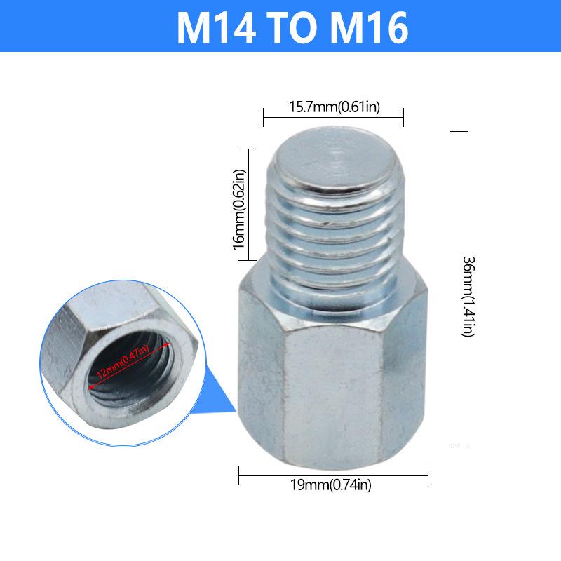 Переходник для Угловой Шлифмашины с 5/8 на M14/M16 и с M14 на M10 для Полировальных Кругов.