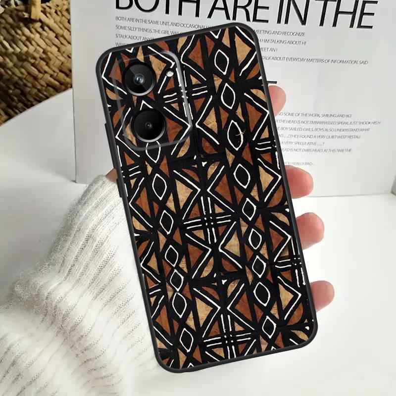 Чехол с африканским восковым принтом для Realme C67 C55 C53 C51 C35 C33 C31 C30 C25s C21Y GT Neo 5 GT5 9 10 11 12 Pro Plus