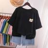 Woman Cotton L-5XL T Shirt Plus Size Tshirt Short Sleeve Women Top Summer Cartoon Print Couple O Neck Oversized T Shirts