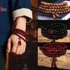 Fashionable Sandalwood 108 Bead Bracelet Necklace - 8MM, Versatile Jewelry Gift for Friends