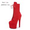 Strap Ankle Boots Women's Pole Dancing Boots 17CM Platform Short Boots Suede Round Head Nightclub Catwalk Boots