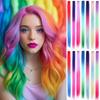 One Card Gradient Hanging Ear Dye Three Color Hair Extension Wig BB Clip Colored Wig Women's Synthetic Wig Halloween Music Festival Party Use