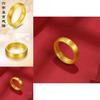 Fashionable Vietnamese Brass Gold Plated Six Character Mantra Ring For Couples And Individuals