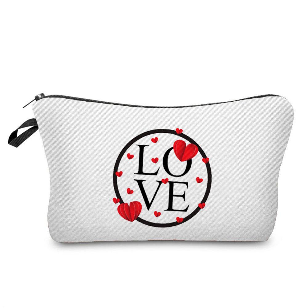 Women Flower Print Cosmetic Bag Toiletries Organize Travel Storage Case 6669